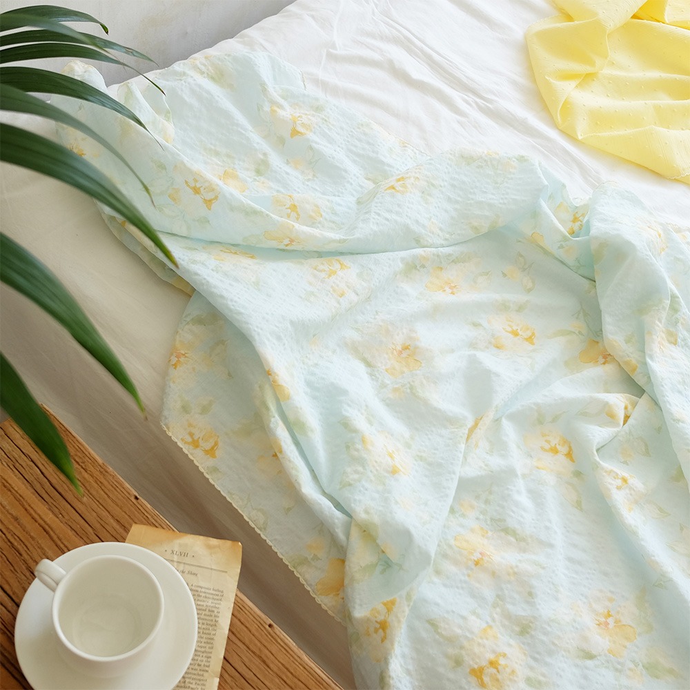 轻毯 - Flare（黄色）婴儿午睡被/薄毯子/新生儿附件项目花卉设计